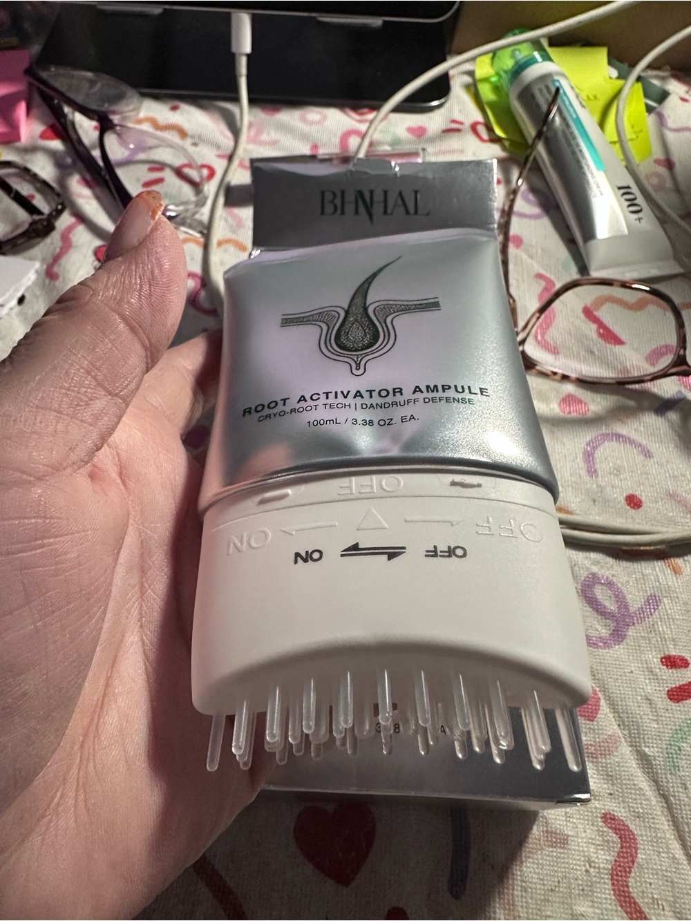 BHHAL Scalp hair growth support leave in with built in comb